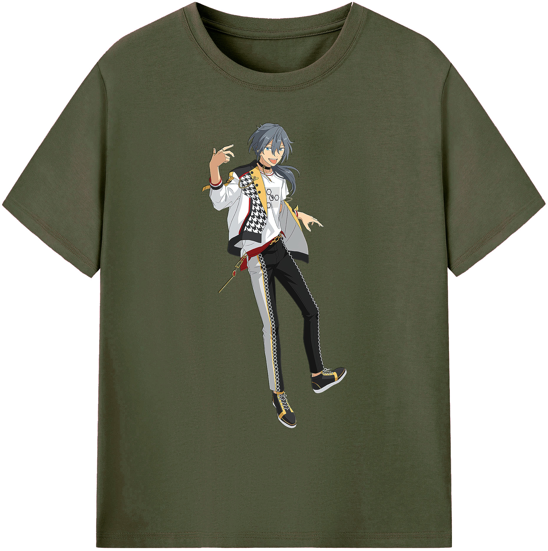 （画像用） あんさんぶるスターズ! Ensemble Stars 綿100％ メンズ半袖Tシャツ｜肌触りやわらか＆通気性